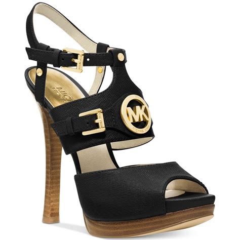 michael kors sandal black|michael kors black sandals women.